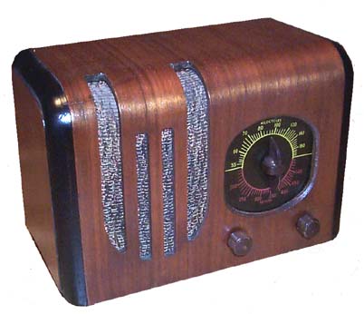 Original Vintage Antique Tube Radio Brown Plaskon Knob w/ Brass Trim 